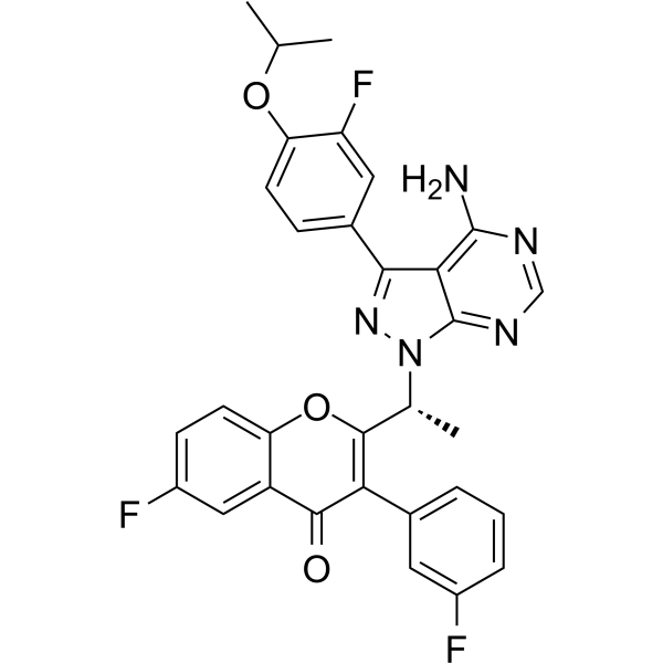 Umbralisib R-enantiomer(Synonyms: TGR-1202 R-enantiomer;  RP5264 R-enantiomer)