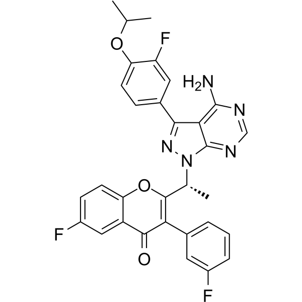 Umbralisib R-enantiomer Chemical Structure Umbralisib R-enantiomer(Synonyms: TGR-1202 R-enantiomer; RP5264 R-enantiomer)