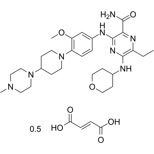 Gilteritinib hemifumarate(Synonyms: ASP2215 hemifumarate)