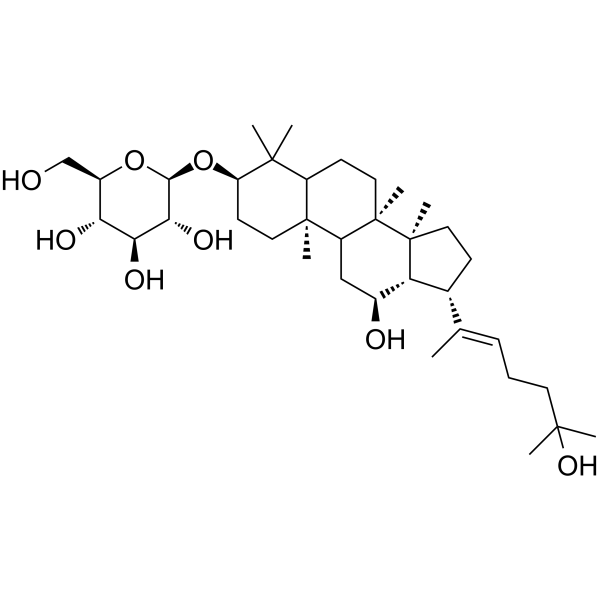 Pseudoginsenoside Rh2 Chemical Structure Pseudoginsenoside Rh2(Synonyms: 拟人参皂苷 Rh2)