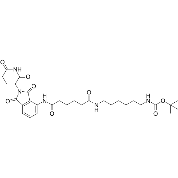 Pomalidomide-amido-C4-amido-C6-NH-Boc(Synonyms: Cereblon  Ligand-Linker Conjugates 21;  E3 Ligase Ligand-Linker Conjugates 54)