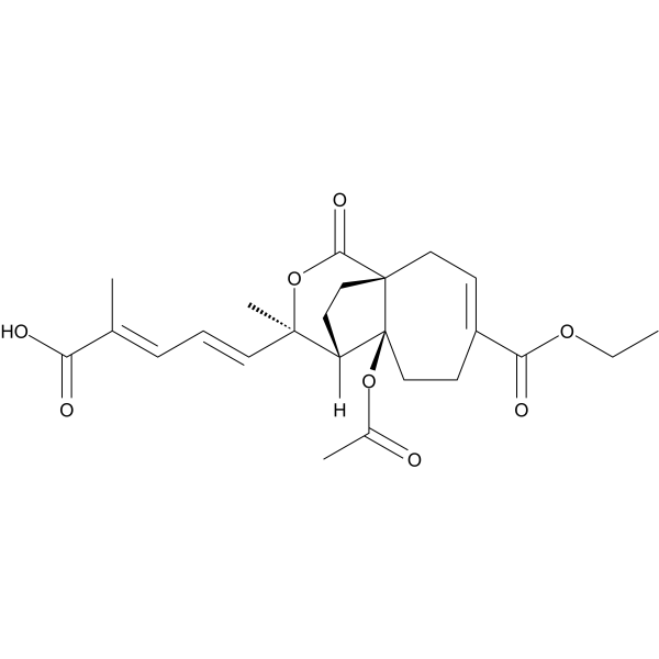 Demethoxydeacetoxypseudolaric acid B analog Chemical Structure Demethoxydeacetoxypseudolaric acid B analog(Synonyms: 去甲氧基去乙酰氧基土槿甲酸B类似物)