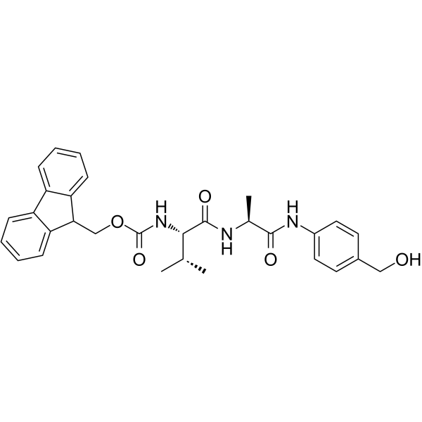 Fmoc-Val-Ala-PAB-OH Chemical Structure Fmoc-Val-Ala-PAB-OH