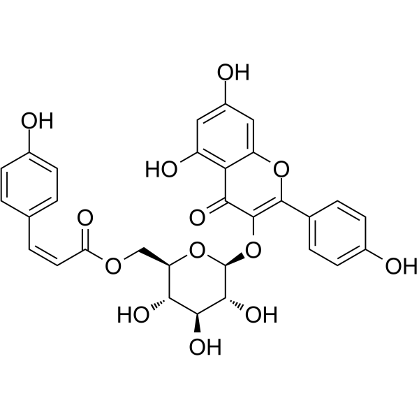 cis-Tiliroside Chemical Structure cis-Tiliroside(Synonyms: 顺式银椴苷)