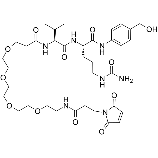 Mal-PEG4-Val-Cit-PAB Chemical Structure Mal-PEG4-Val-Cit-PAB