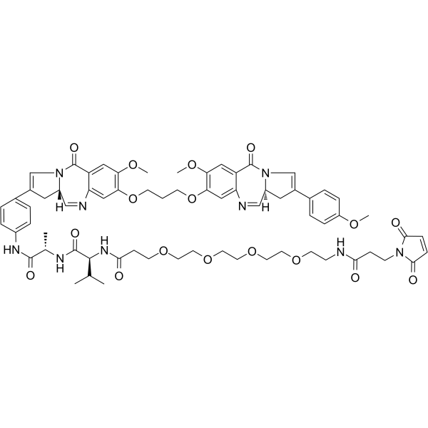 Mal-PEG4-VA-PBD Chemical Structure Mal-PEG4-VA-PBD