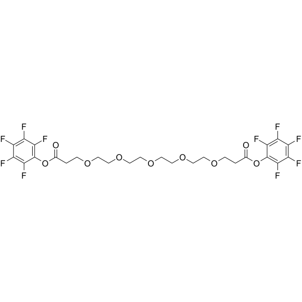 Bis-PEG5-PFP ester Chemical Structure Bis-PEG5-PFP ester