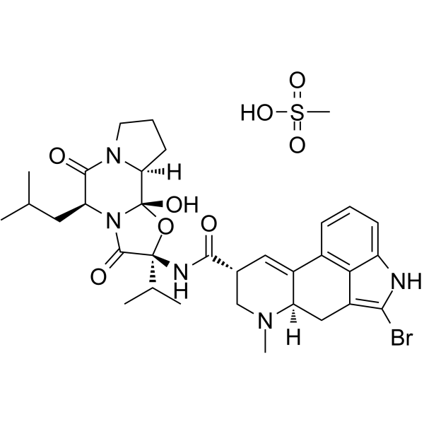 Bromocriptine mesylate Chemical Structure Bromocriptine mesylate(Synonyms: 甲磺酸溴隐亭; CB-154)