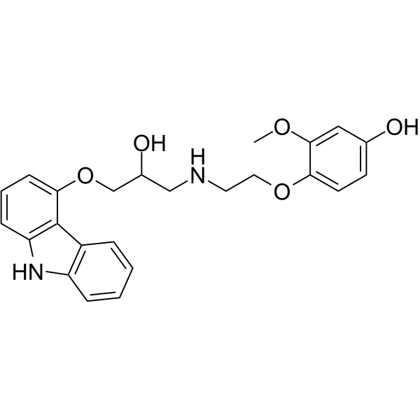 Carvedilol metabolite 4-Hydroxyphenyl Carvedilol(Synonyms: 4-Hydroxyphenyl Carvedilol;  4-Hydroxycarvedilol)