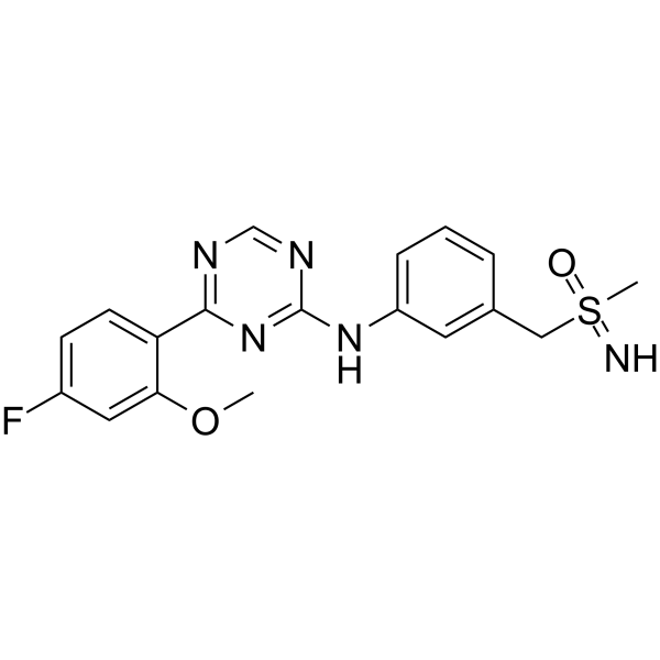 Atuveciclib Racemate Chemical Structure Atuveciclib Racemate(Synonyms: BAY-1143572 Racemate)