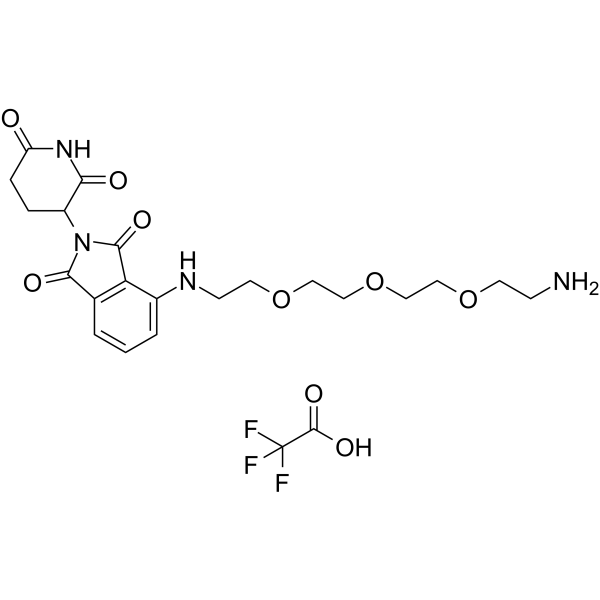Pomalidomide-PEG3-C2-NH2 TFA(Synonyms: Cereblon Ligand-Linker Conjugates 5 TFA; E3 ligase Ligand-Linker Conjugates 30 TFA)