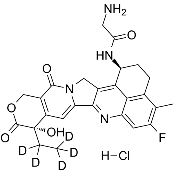 Glycyl-Exatecan-d5 hydrochloride(Synonyms: Glycyl-DX-8951-d5 hydrochloride; Exatecan analog 2-d5 hydrochloride)