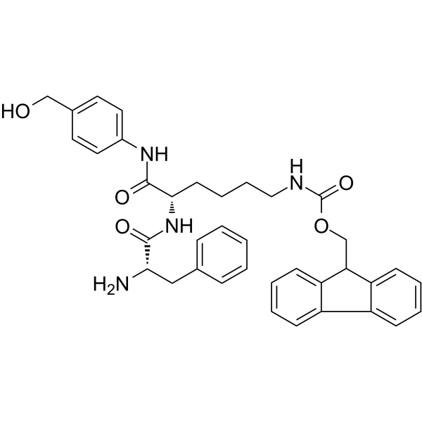 Phe-Lys(Fmoc)-PAB Chemical Structure Phe-Lys(Fmoc)-PAB
