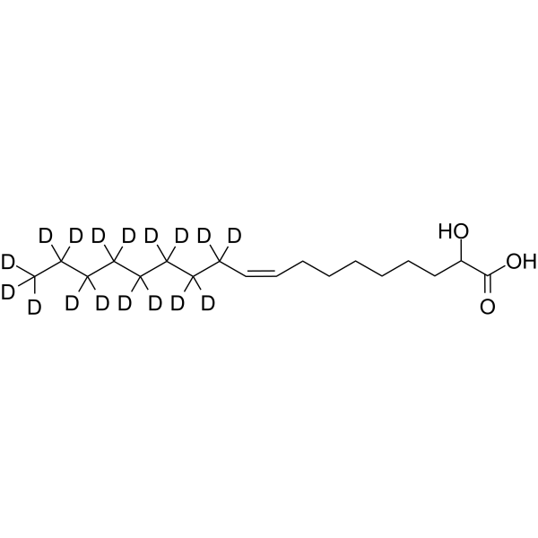(Rac)-Idroxioleic acid-d17 Chemical Structure (Rac)-Idroxioleic acid-d17(Synonyms: 2-Hydroxyoleic acid-d17; 2-OHOA-d17)