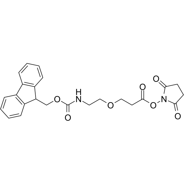 Fmoc-PEG1-CH2CH2-NHS ester Chemical Structure Fmoc-PEG1-CH2CH2-NHS ester