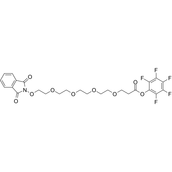 NHPI-PEG4-C2-Pfp ester Chemical Structure NHPI-PEG4-C2-Pfp ester