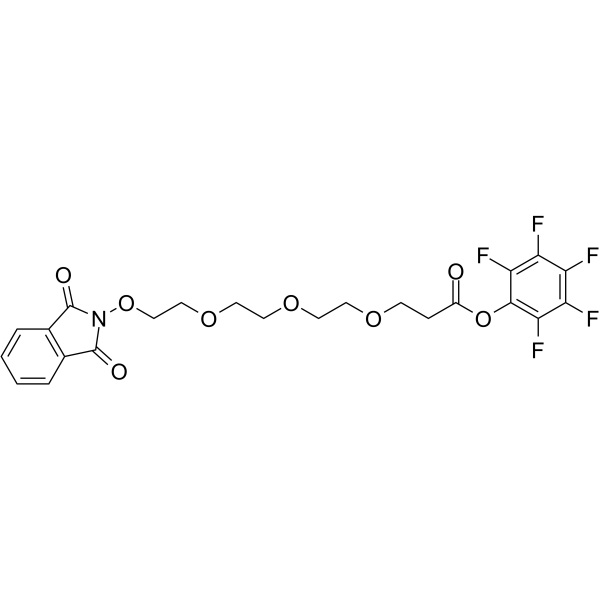 NHPI-PEG3-C2-Pfp ester Chemical Structure NHPI-PEG3-C2-Pfp ester