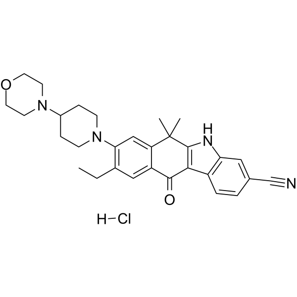 Alectinib Hydrochloride(Synonyms: 艾乐替尼盐酸盐; CH5424802 Hydrochloride; RO5424802 Hydrochloride; AF-802 Hydrochloride)