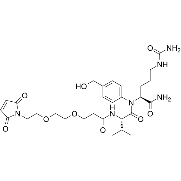 Mal-PEG2-Val-Cit-amido-PAB-OH Chemical Structure Mal-PEG2-Val-Cit-amido-PAB-OH