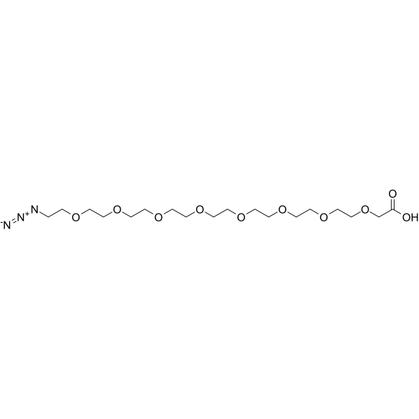 N3-PEG8-CH2COOH Chemical Structure N3-PEG8-CH2COOH
