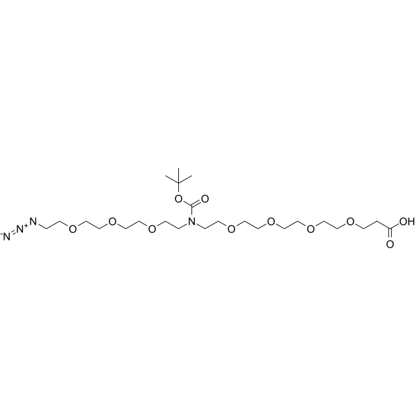 N-(Azido-PEG3)-N-Boc-PEG4-acid Chemical Structure N-(Azido-PEG3)-N-Boc-PEG4-acid