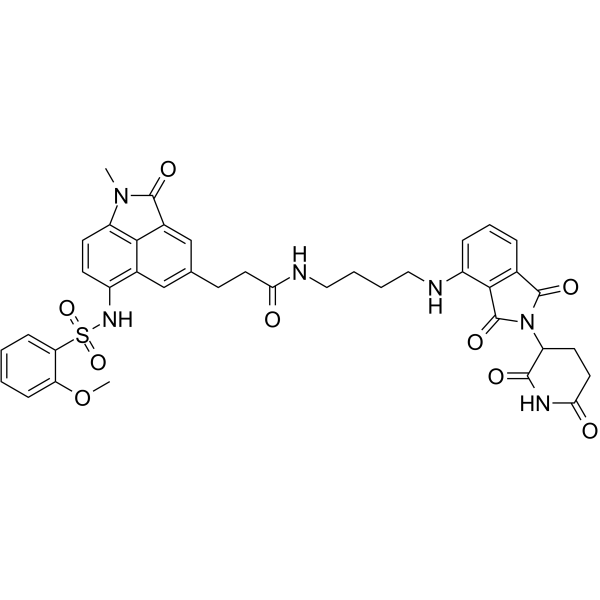 PROTAC BRD2/BRD4 degrader-1 Chemical Structure PROTAC BRD2/BRD4 degrader-1