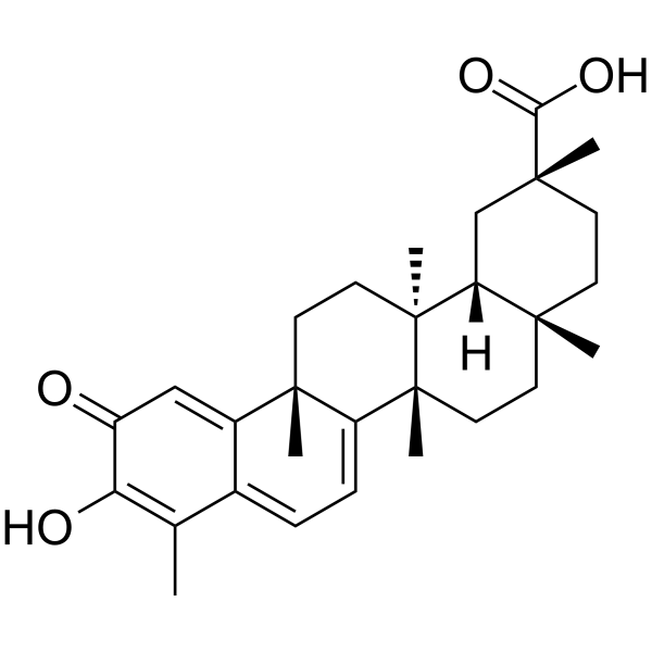 Tripterin Chemical Structure Tripterin(Synonyms: 雷公藤红素; Celastrol)
