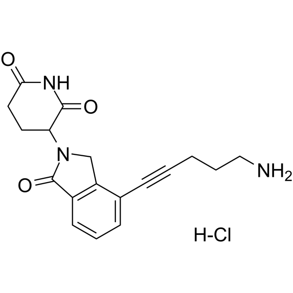 Lenalidomide-propargyl-C2-NH2 hydrochloride Chemical Structure Lenalidomide-propargyl-C2-NH2 hydrochloride