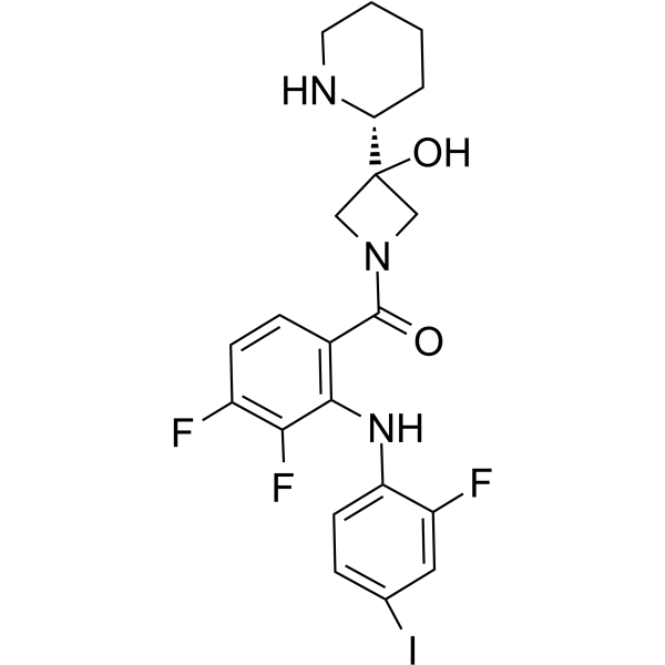 Cobimetinib (R-enantiomer)(Synonyms: 考比替尼 (R 型对映体); GDC-0973 R-enantiomer;  XL-518 R-enantiomer)