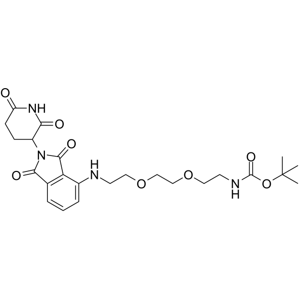 Thalidomide-NH-PEG2-C2-NH-Boc Chemical Structure Thalidomide-NH-PEG2-C2-NH-Boc