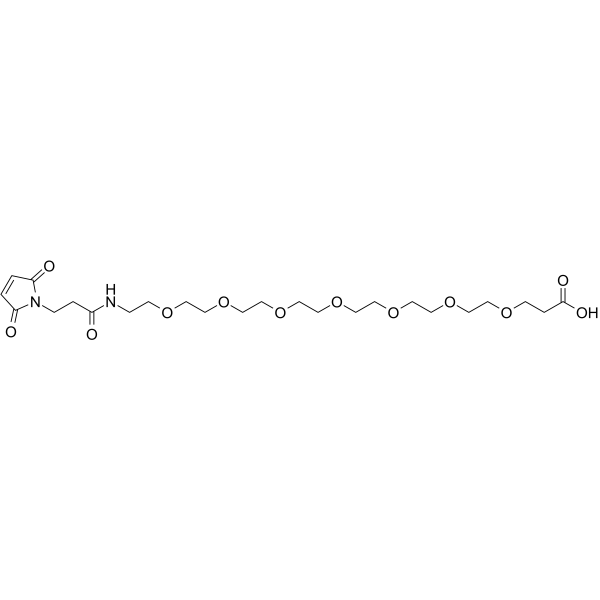 Mal-amido-PEG7-acid(Synonyms: Mal-NH-PEG7-COOH;  Maleimide-NH-PEG7-CH2CH2COOH)