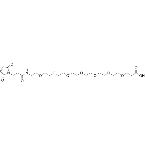 Mal-amido-PEG7-acid Chemical Structure Mal-amido-PEG7-acid(Synonyms: Mal-NH-PEG7-COOH; Maleimide-NH-PEG7-CH2CH2COOH)