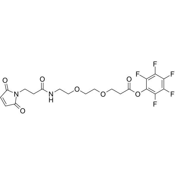 Mal-NH-PEG2-CH2CH2COOPFP ester Chemical Structure Mal-NH-PEG2-CH2CH2COOPFP ester