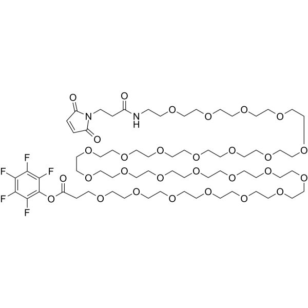 Mal-NH-PEG24-CH2CH2COOPFP ester Chemical Structure Mal-NH-PEG24-CH2CH2COOPFP ester