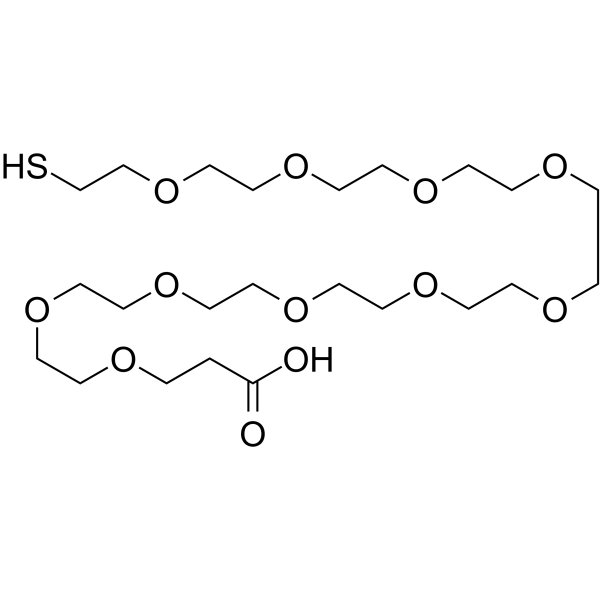 HS-PEG10-CH2CH2COOH Chemical Structure HS-PEG10-CH2CH2COOH(Synonyms: Thiol-PEG10-propionic acid)