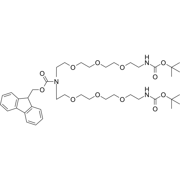 Fmoc-N-bis-PEG3-NH-Boc Chemical Structure Fmoc-N-bis-PEG3-NH-Boc