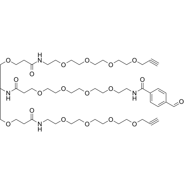 Ald-Ph-PEG4-bis-PEG4-propargyl Chemical Structure Ald-Ph-PEG4-bis-PEG4-propargyl