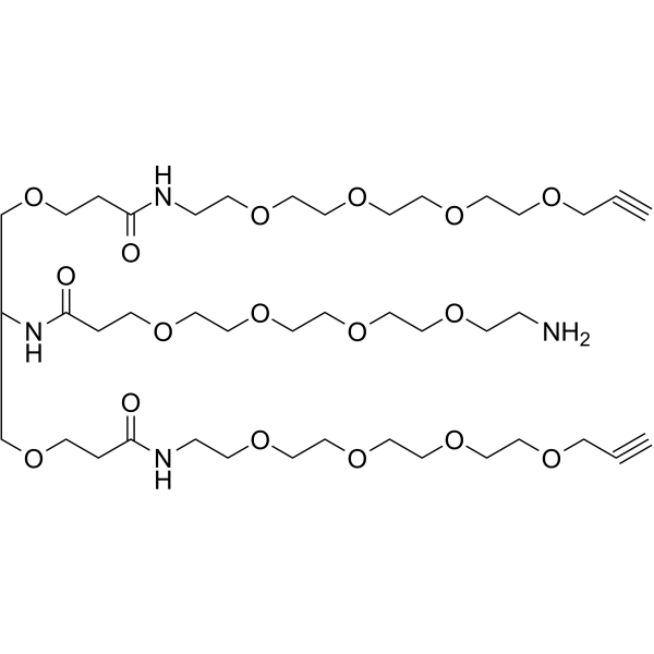 Amino-PEG4-bis-PEG3-propargyl Chemical Structure Amino-PEG4-bis-PEG3-propargyl