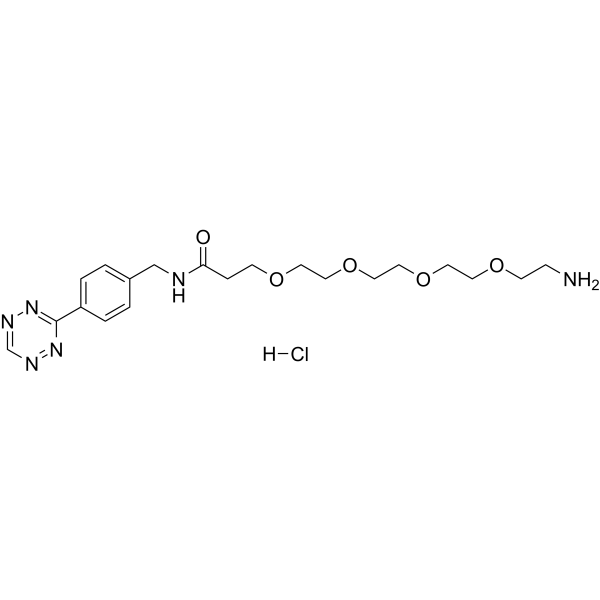 Tetrazine-PEG4-amine hydrochloride Chemical Structure Tetrazine-PEG4-amine hydrochloride