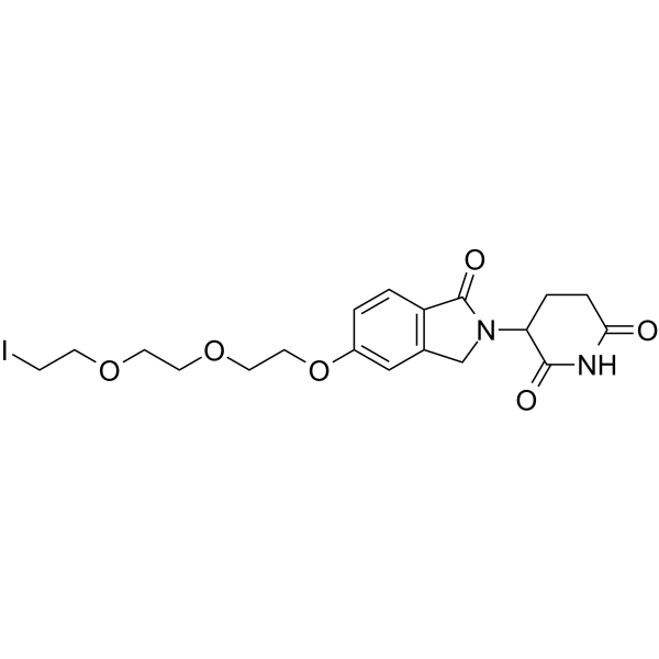 Lenalidomide-PEG3-iodine Chemical Structure Lenalidomide-PEG3-iodine