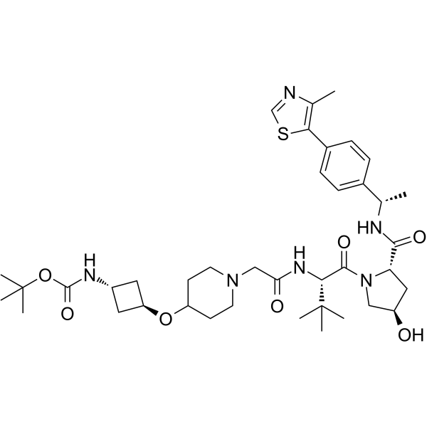 (S,R,S)-AHPC-Boc-trans-3-aminocyclobutanol-Pip-CH2COOH(Synonyms: VH032-Boc-trans-3-aminocyclobutanol-Pip-CH2COOH)