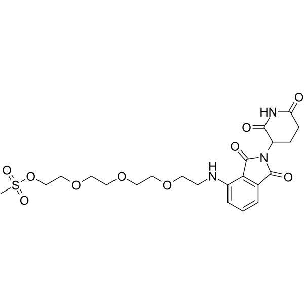 Thalidomide-NH-PEG4-Ms Chemical Structure Thalidomide-NH-PEG4-Ms