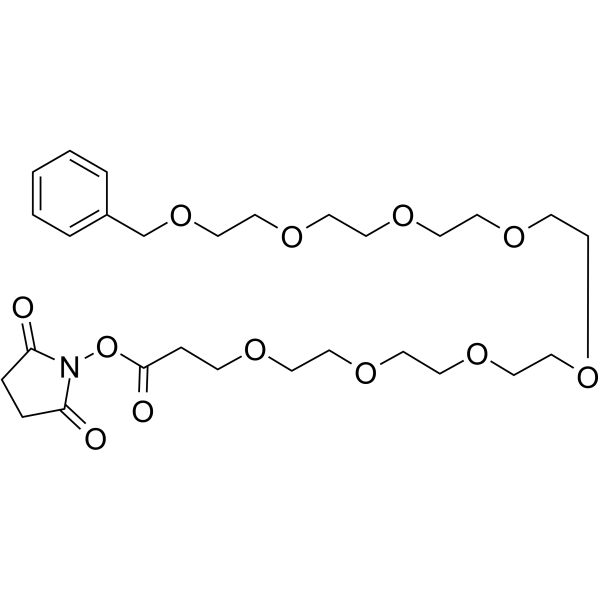 Benzyl-PEG8-NHS ester Chemical Structure Benzyl-PEG8-NHS ester