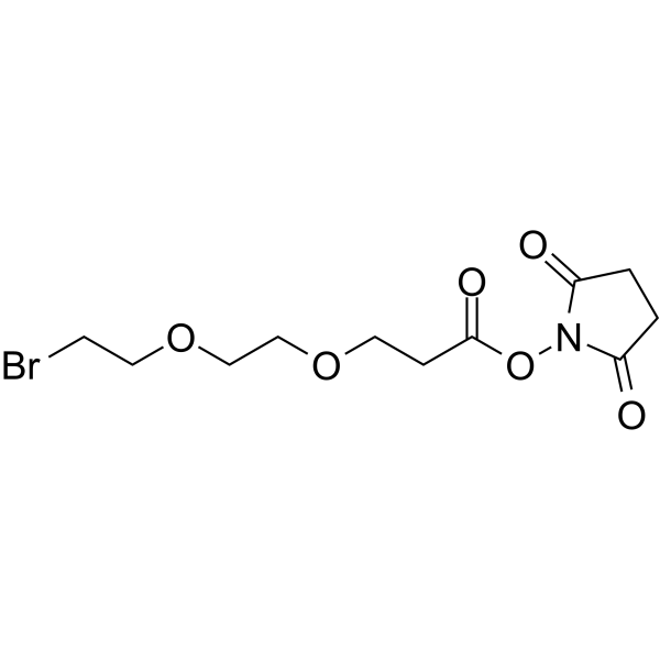 Bromo-PEG2-NHS ester Chemical Structure Bromo-PEG2-NHS ester