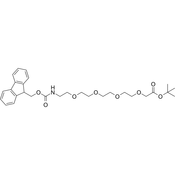 FmocNH-PEG4-t-butyl acetate Chemical Structure FmocNH-PEG4-t-butyl acetate