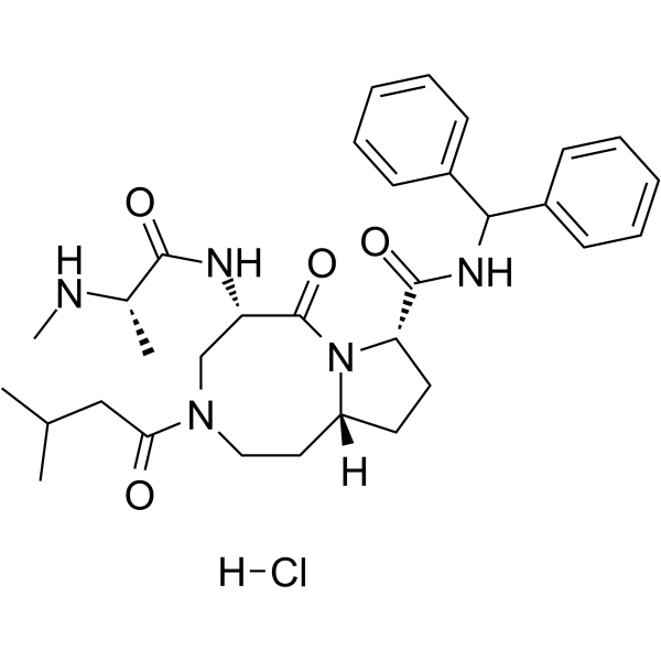 Xevinapant hydrochloride(Synonyms: AT-406 hydrochloride; Debio 1143 hydrochloride; SM-406 hydrochloride)