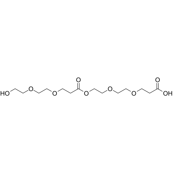 Hydroxy-PEG2-CH2CH2COO-PEG2-propionic acid Chemical Structure Hydroxy-PEG2-CH2CH2COO-PEG2-propionic acid