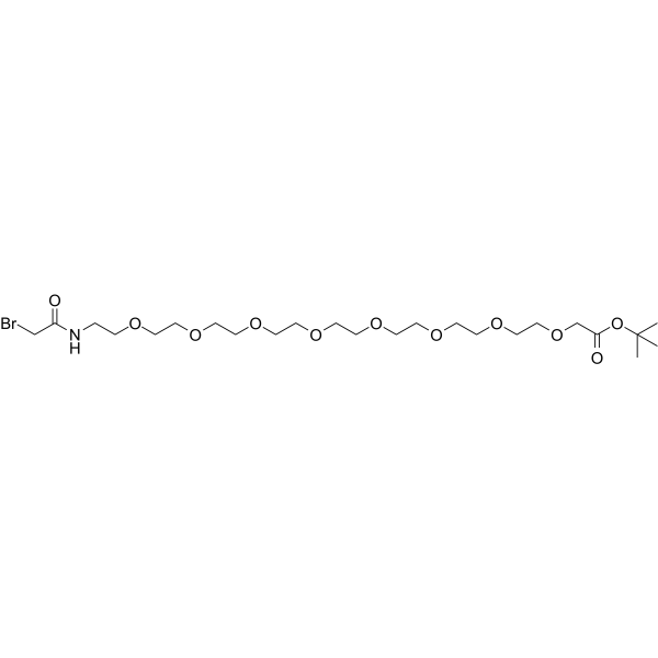 Bromoacetamido-PEG8-t-butyl acetate Chemical Structure Bromoacetamido-PEG8-t-butyl acetate