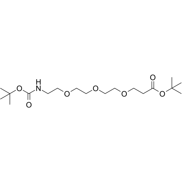 N-Boc-PEG3-t-butyl ester Chemical Structure N-Boc-PEG3-t-butyl ester