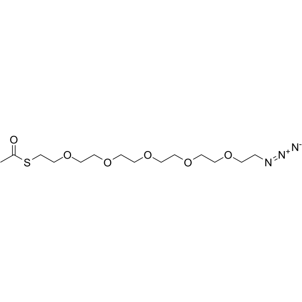 Azido-PEG5-S-methyl ethanethioate Chemical Structure Azido-PEG5-S-methyl ethanethioate